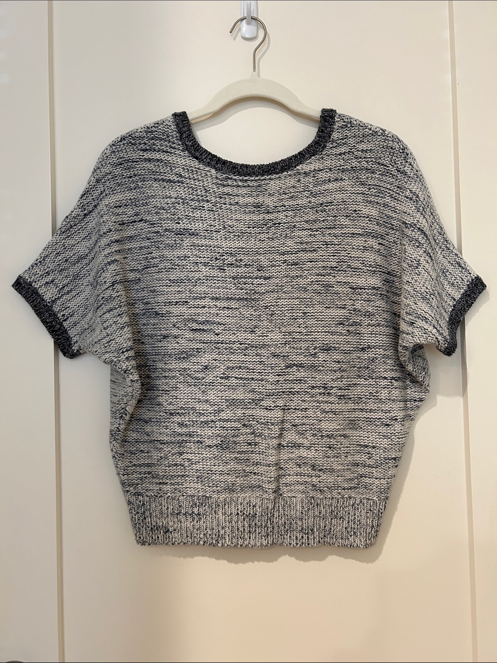 Banana Republic Blue Dolman Short-Sleeve Knit Sweater